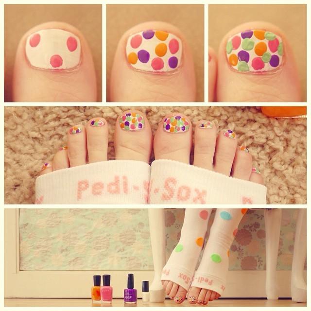 Original Pedi-Sox® - California Lite - Four Color Polka Dot